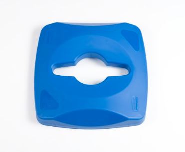 UNTOUCHABLE 23 GAL SQUARE MIXED RECYCLING LID BLUE