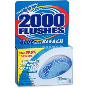 2000 Flushes Blue/Bleach Bowl Cleaner Tablets, 12/CS