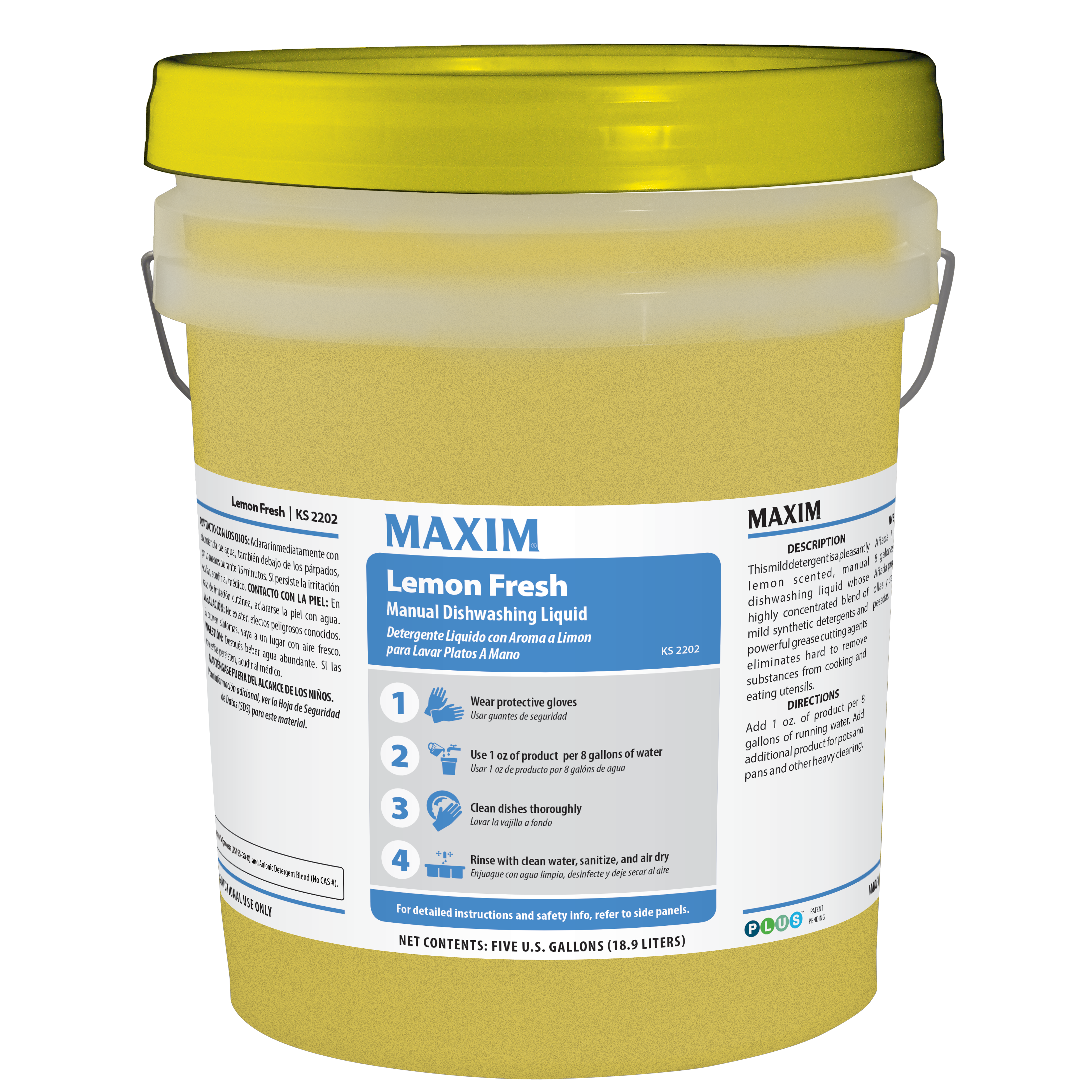 Maxim® Lemon Fresh Manual Dishwashing Detergent - 5 Gal. ea