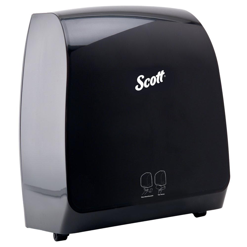 Scott® Pro Automatic Hard Roll Towel Dispenser, Smoke/Black, Blue Core