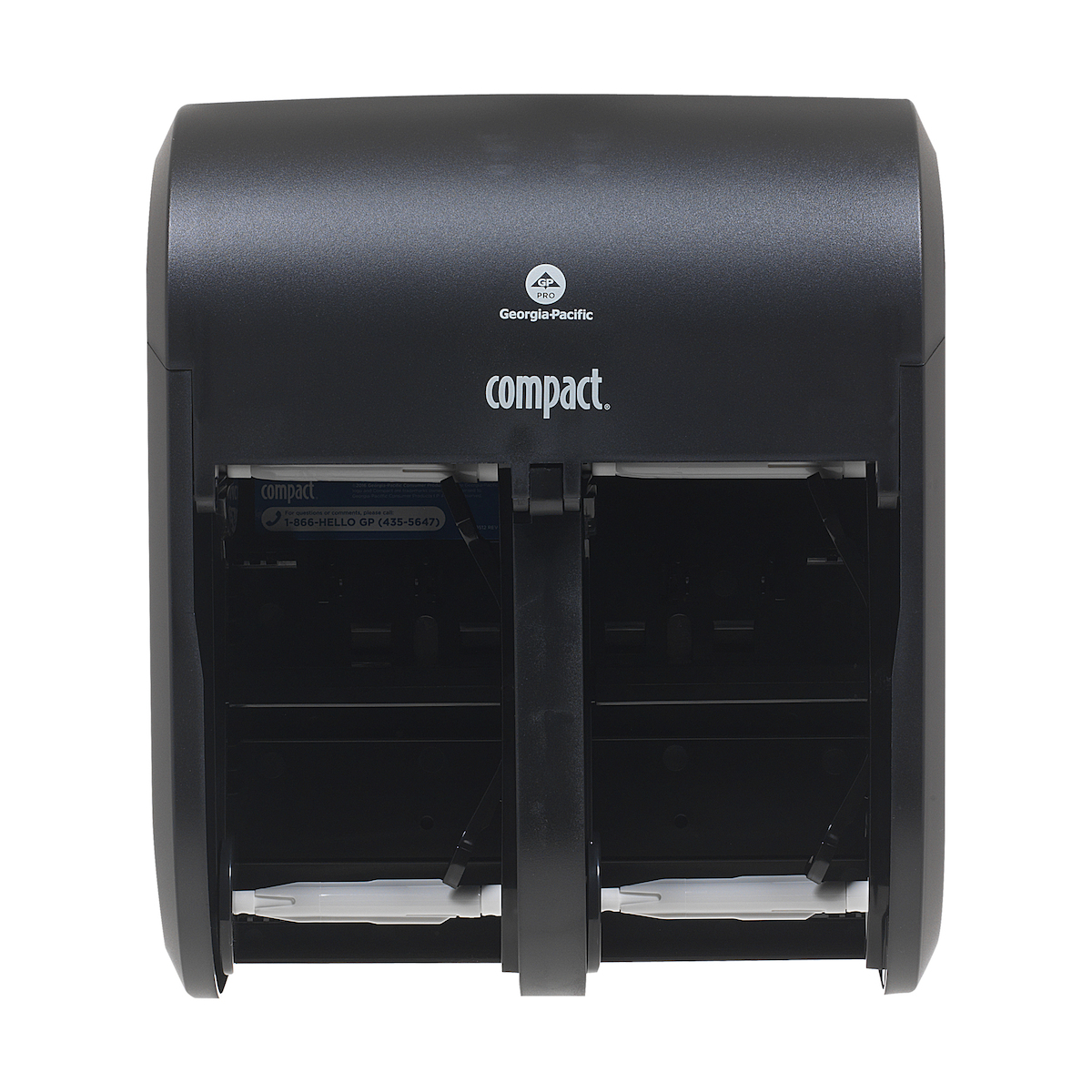 COMPACT® 4-ROLL Quad Coreless High-Capacity Toilet Paper Dispenser, Black