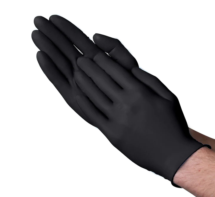10/100 XL Black Nitrile Power-Free Exam Glove