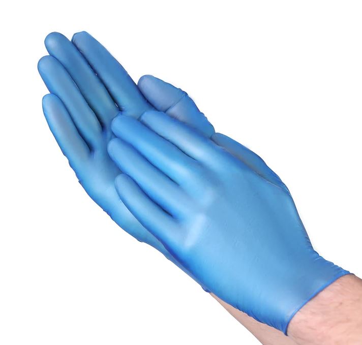 10/100 SMALL Blue Vinyl Powdered Multi-Purpose Glove