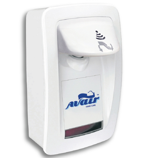 AVAIR White Deco No Touch Soap/Sanitizer Dispenser