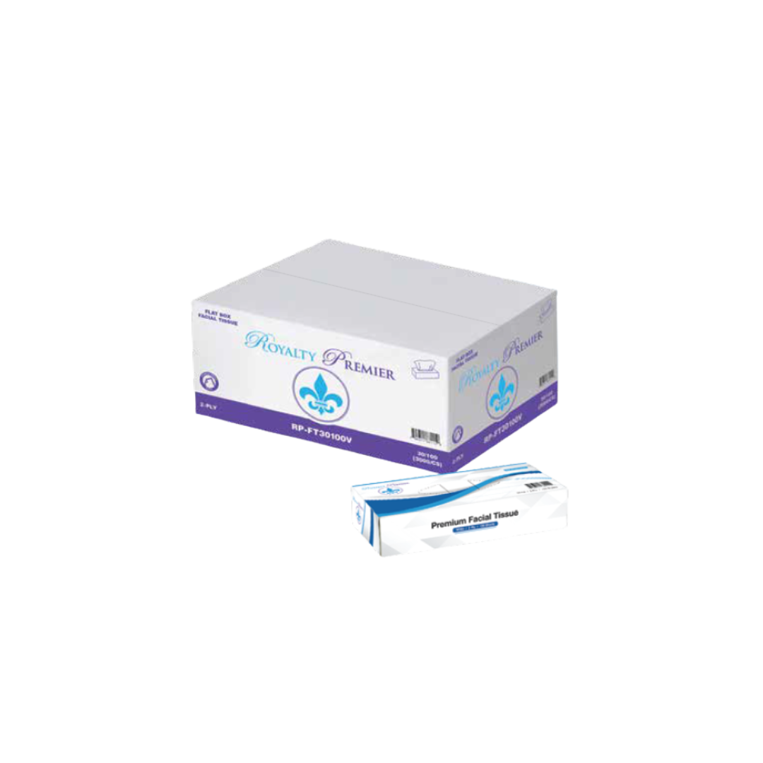 30/100 Facial Tissue 2ply White Flat