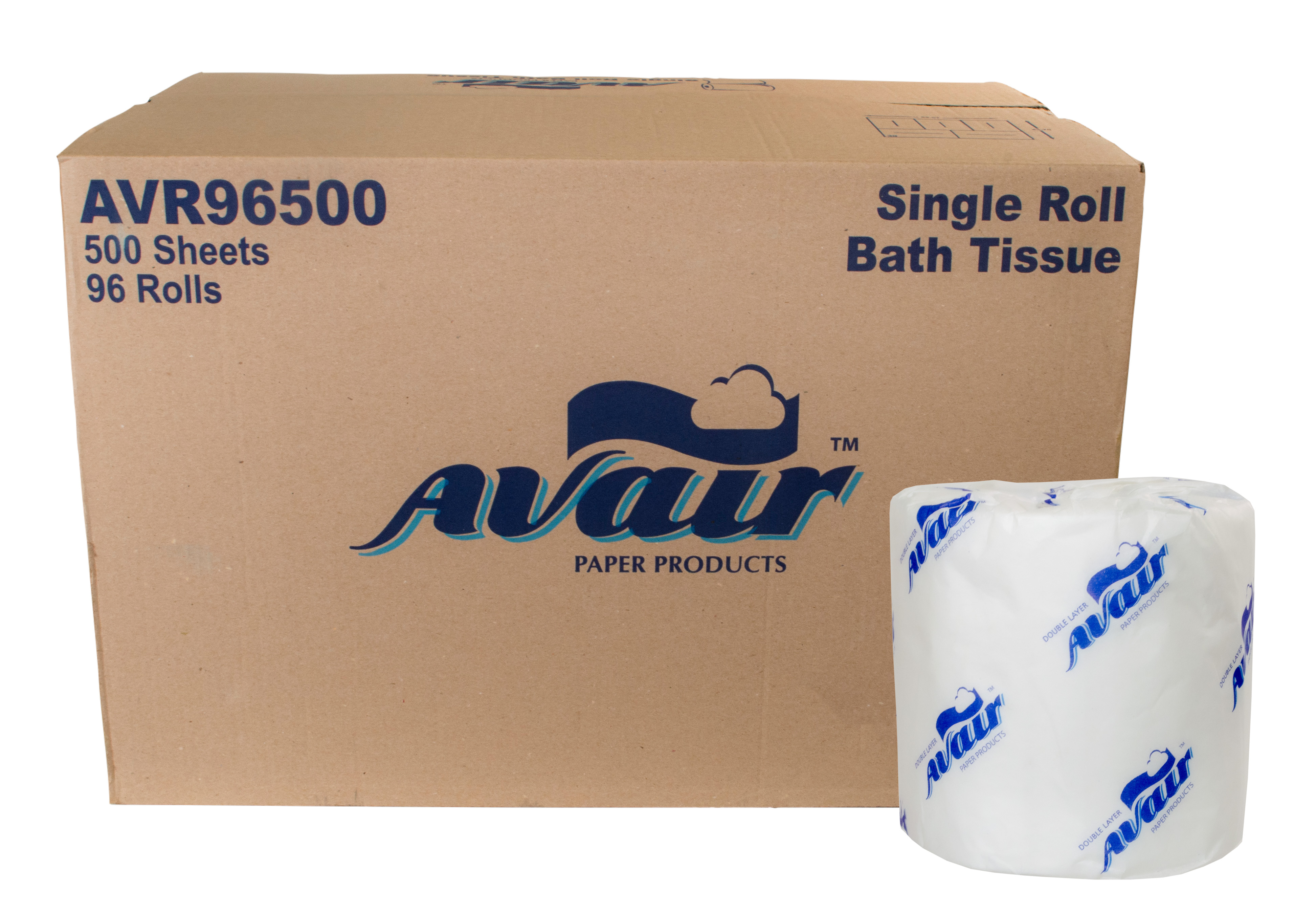 AVAIR Double Layer Toilet Tissue, Individually Wrapped, 96/500