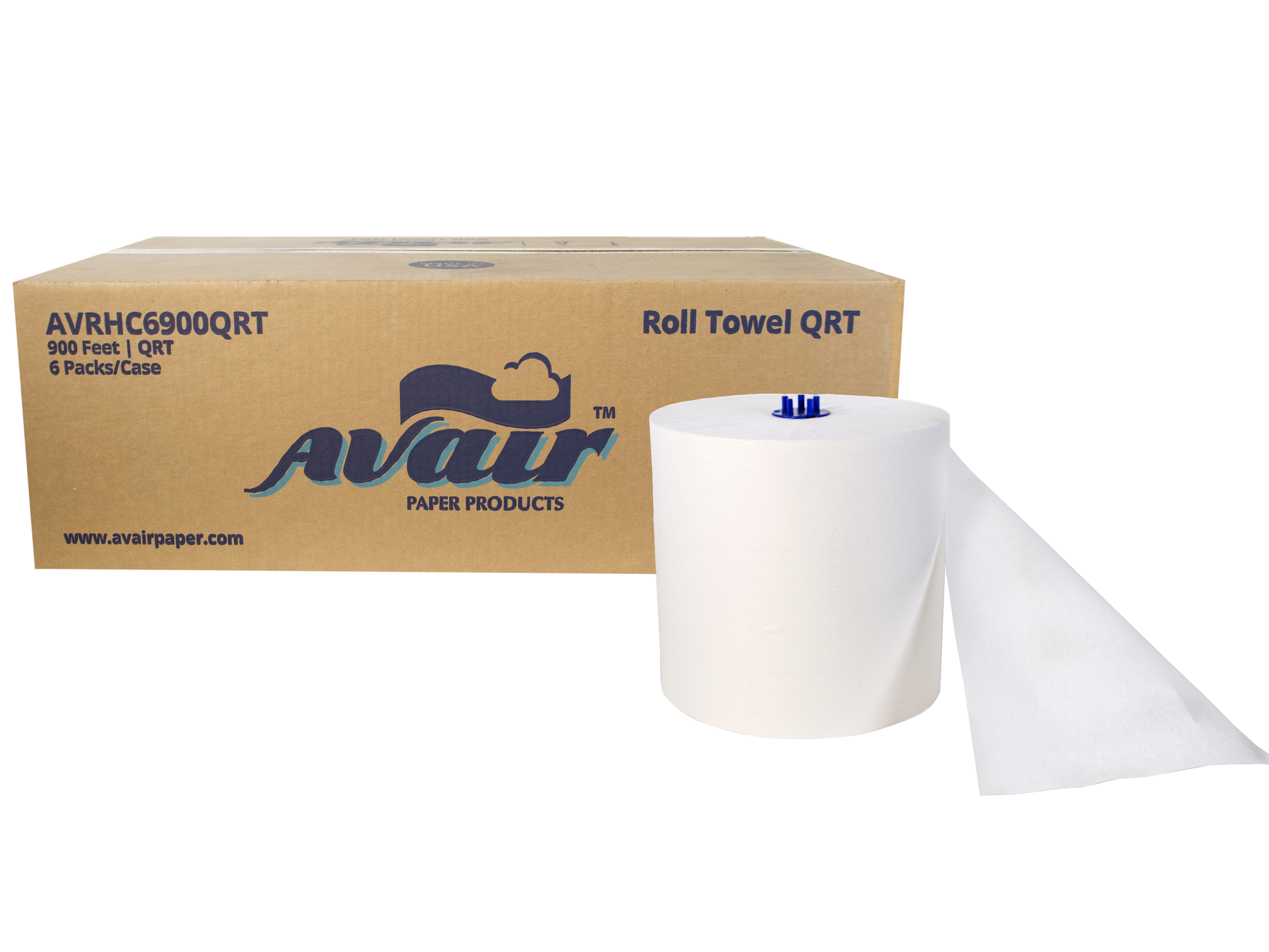 AVAIR QRT White Roll Towel 6/900'