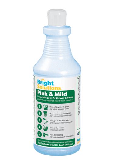 Bright Solutions[TM] Pink & Mild Bowl Cleaner - Qt.. 12/cs