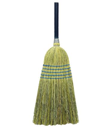 Med Wgt Corn Fiber Broom;Blue Handle 5-sew