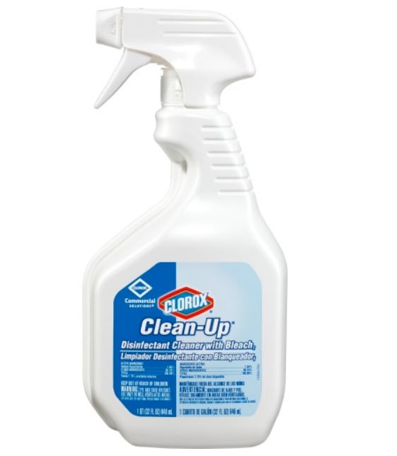 Clorox Clean-Up Disinfectant Cleaner w/Bleach, 32 oz., 9/cs