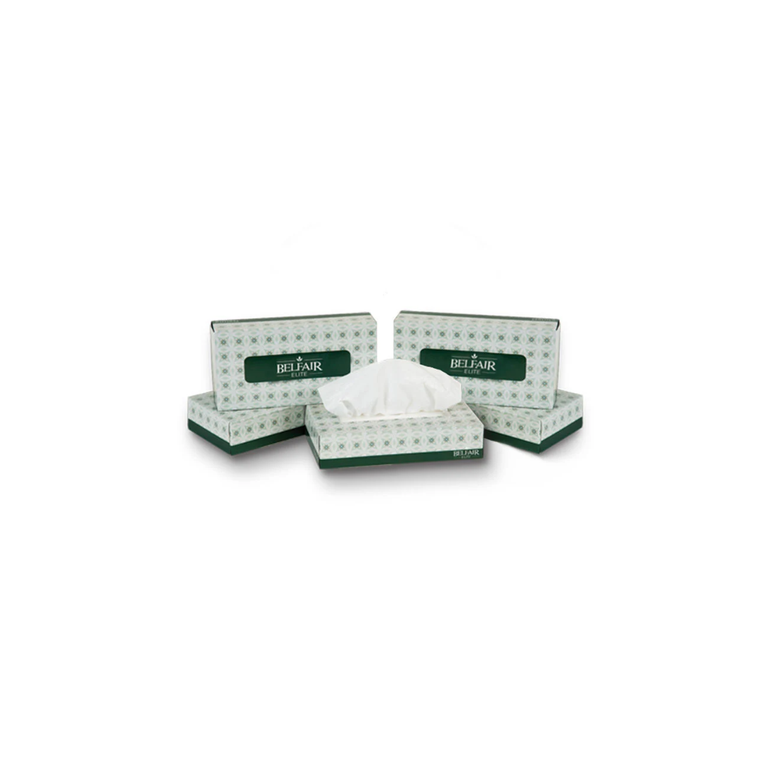 30/96 2ply White Facial Tissue Flat Box