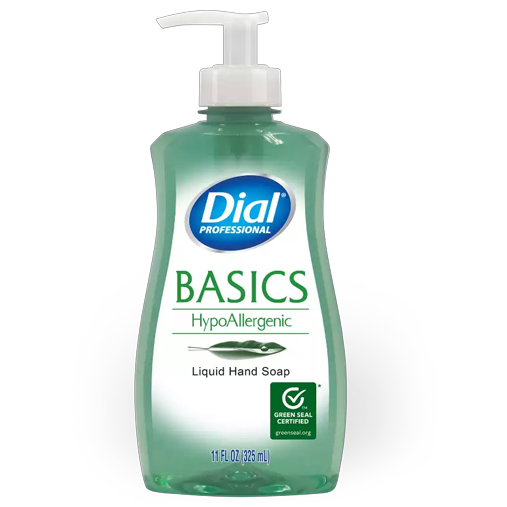 12/cs Dial® Professional Basics Hypoallergenic Liquid Hand Soap - 11oz Tabletop Pump