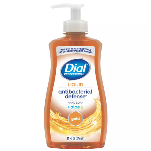 12/cs 11oz Dial® Defense™ Gold Liquid Hand Soap - Tabletop Pump