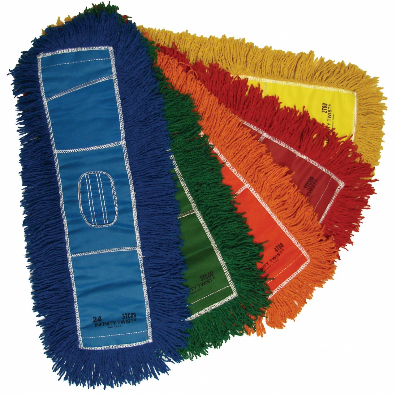 12/cs 36" Dust Mop With Snaps Green