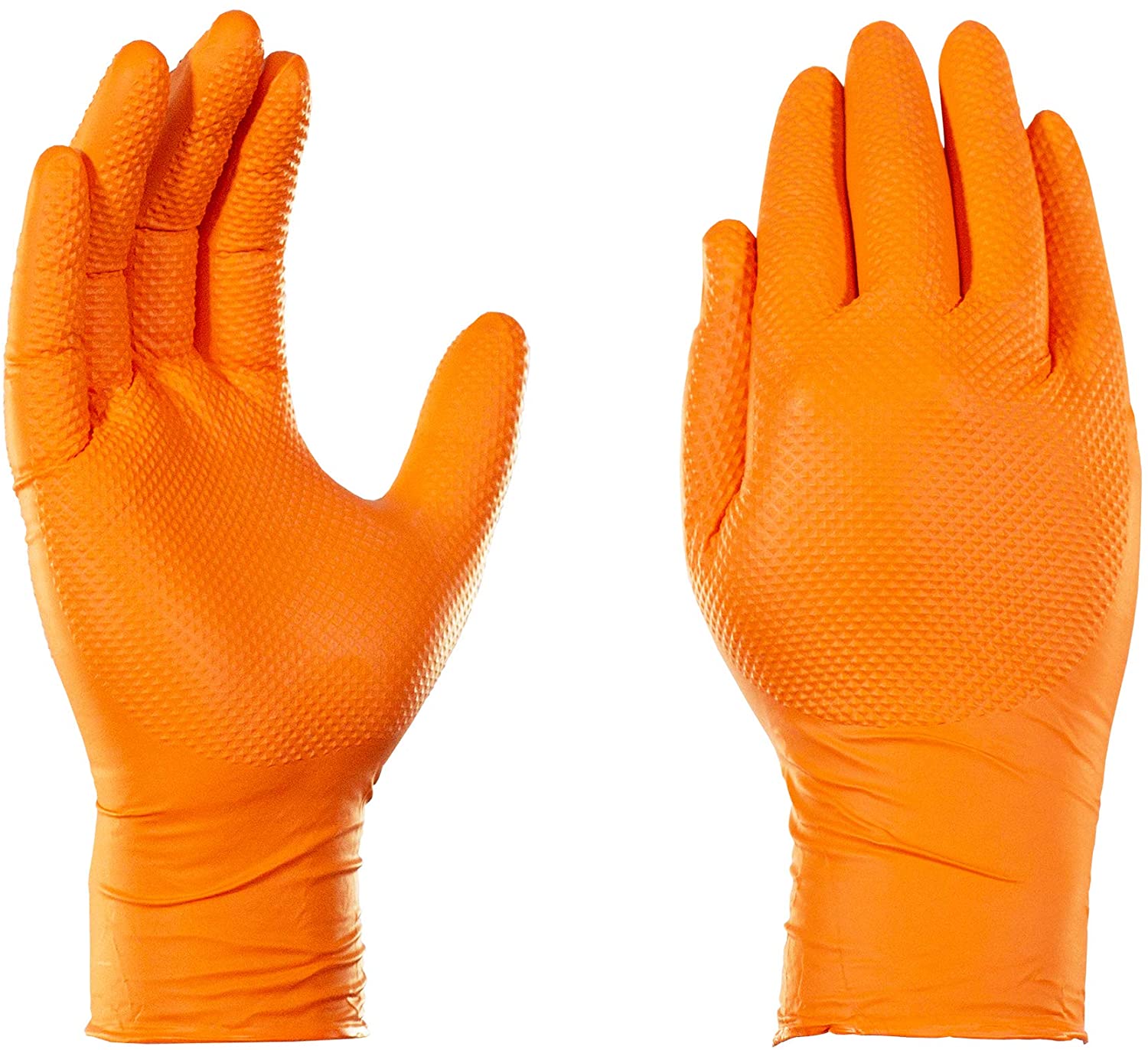 GLOVEWORKS HD MED Orange 8mil Industrial Grade Glove, 10/100