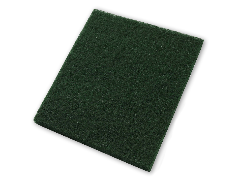 14"x24" Green Rectangular Scrubbing Floor pads, 5/cs
