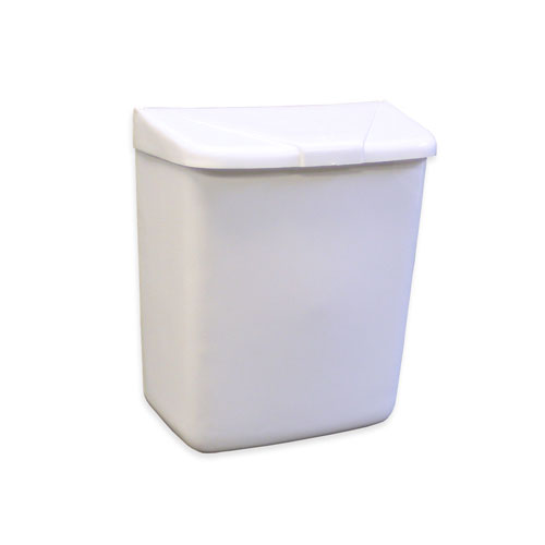 Feminine Hygiene Waste Receptacle, White PPC Plastic