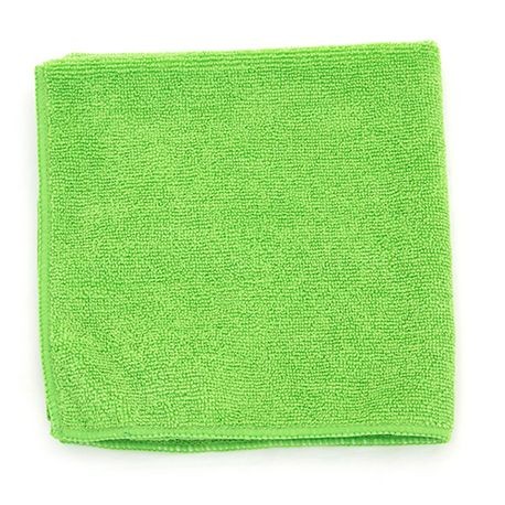 12/BG Green Microfiber Cloth;16x16 Lightweight