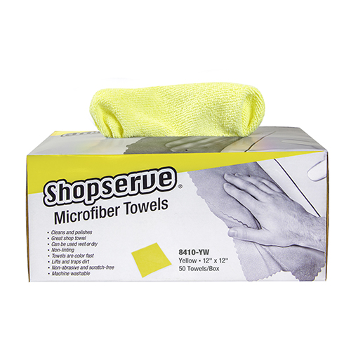 Shopserve® Microfiber Towels - Yellow Cloth