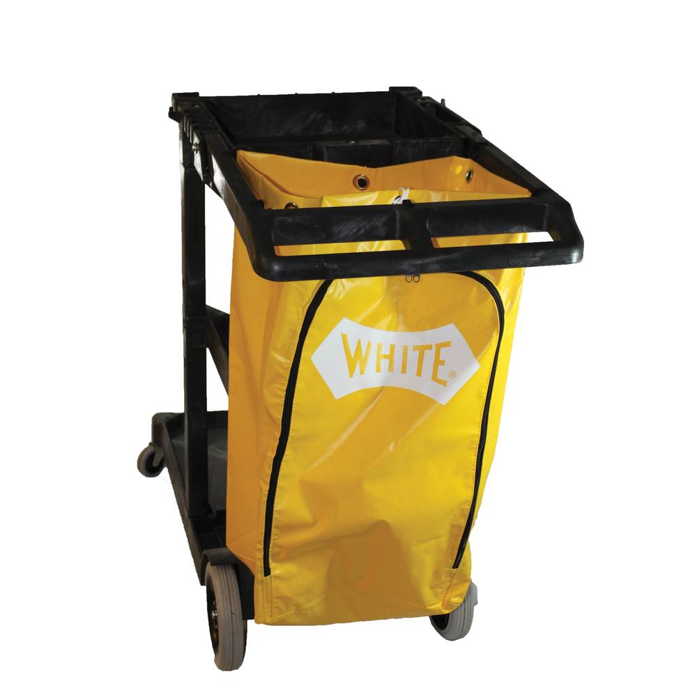 Janitor Cart Black w/25 gal Yellow Bag