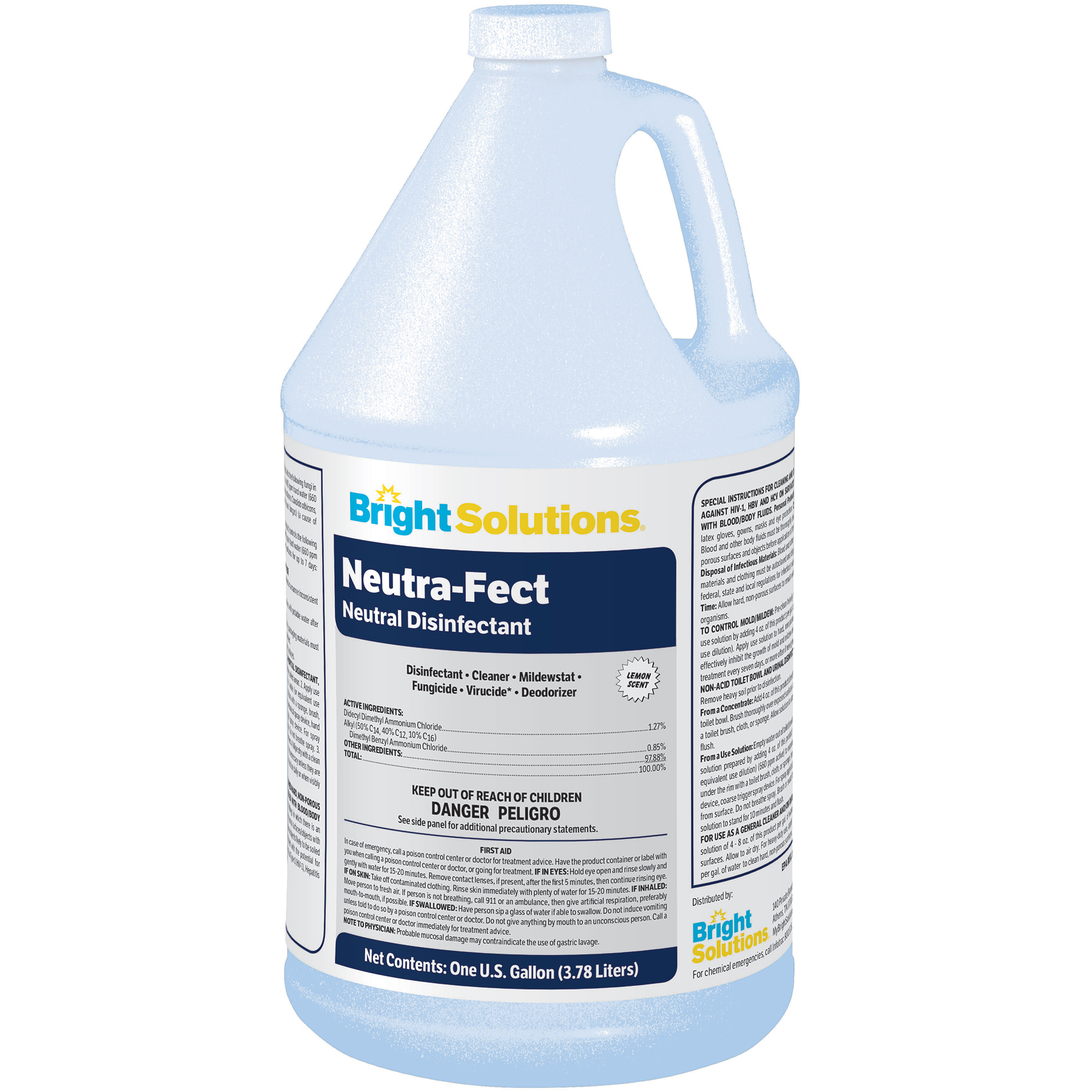 Bright Solutions® Neutra-Fect Lemon Disinfectant - 4/1gl