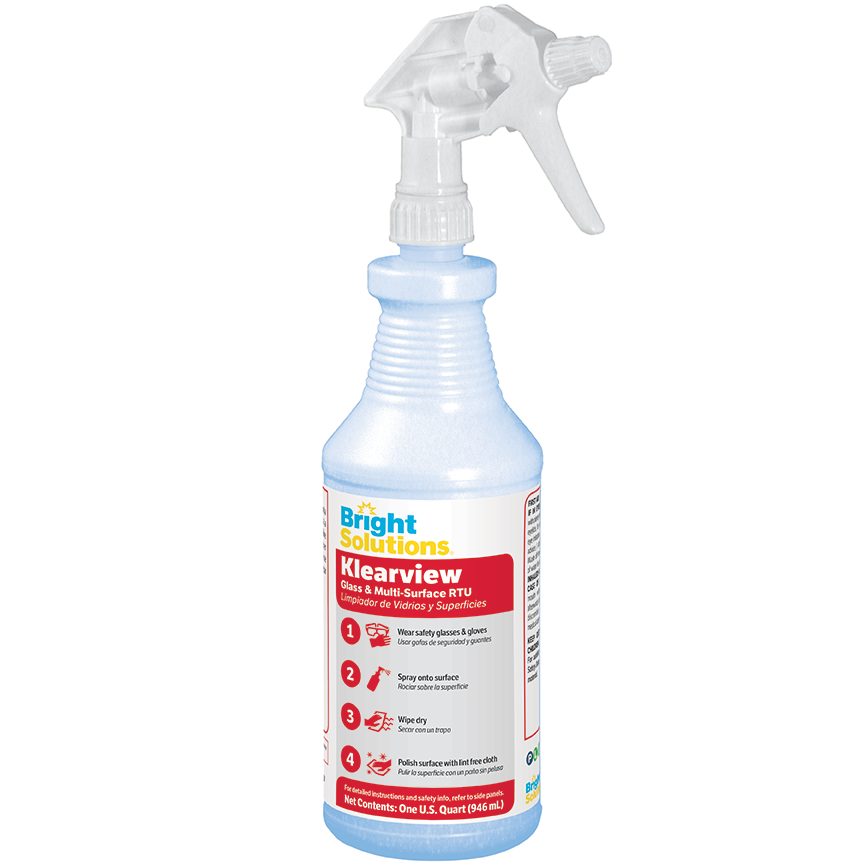 Bright Solutions Klearview Glass Cleaner - 12qt/cs