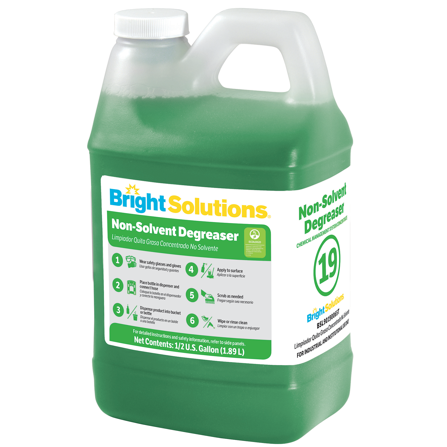 Bright Solutions® Non-Solvent Degreaser #19, 4/64oz