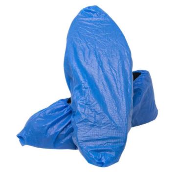 Blue Polypropylene Non-Skid Shoe Covers, 150PR/CS