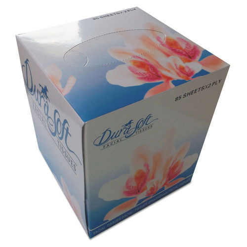 36/85 2 Ply White Facial Tissue Cube Box