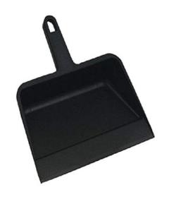12" Black Plastic Dust;Pan Image 1