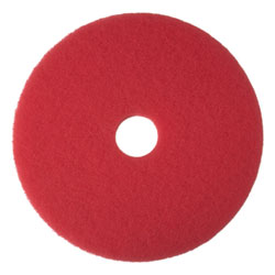 3M[TM] 5100 Red Buffer Pad - 14". 5/cs