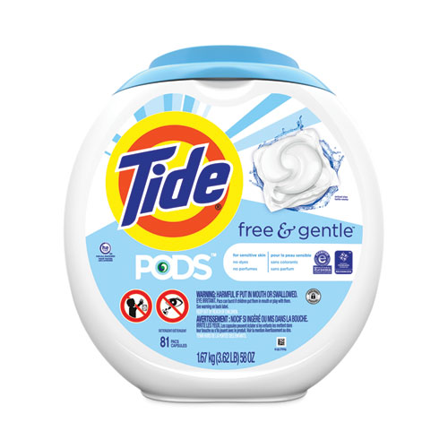 4/81 Tide Pods Free & Clear, Unscented