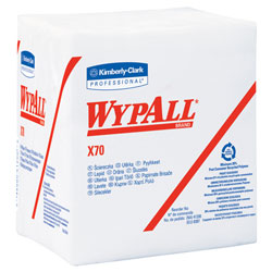 KC WYPALL[R] X70 Wiper - 12.5" x 13", 1/4 Fold, White. 12/76/cs
