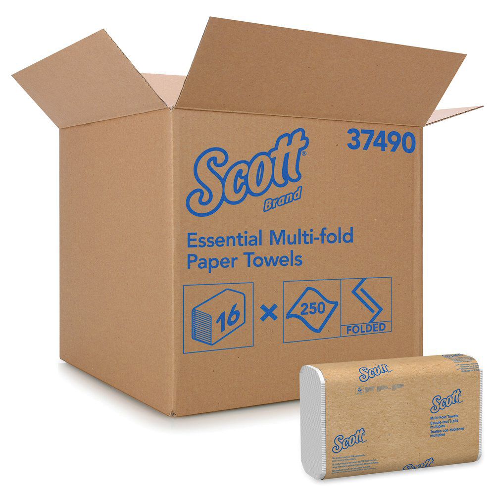 Scott Towel 8x9.4 MultFold Wht - Image 1