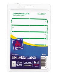Avery[R] Print or Write Filing Label - Green.