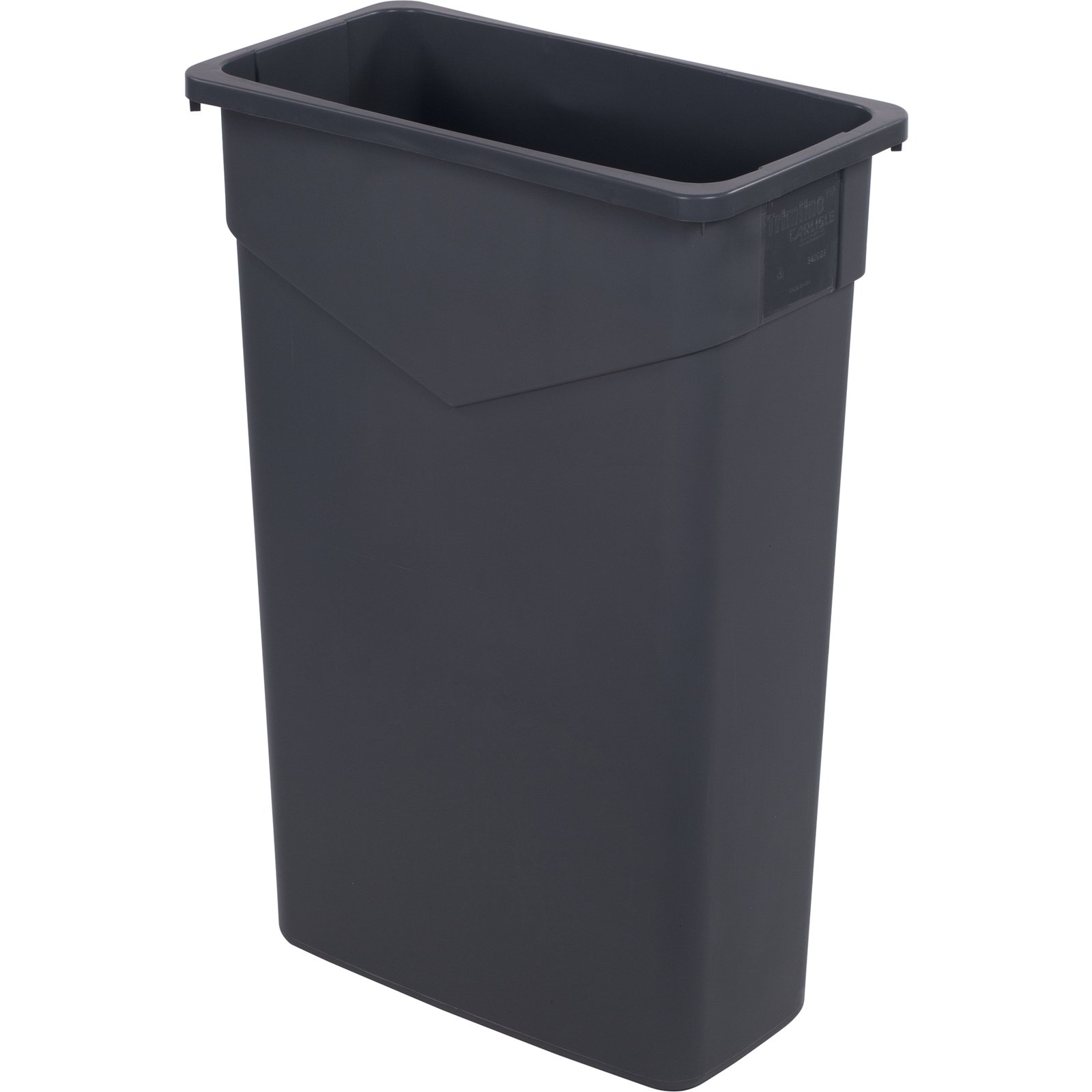 Trimline Rectangle 23gal;Gray Trash Can