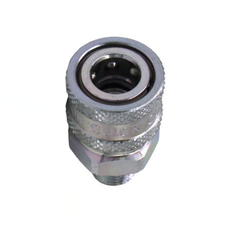 Coupler 1/4” Socket, MPT, Zinc Image 1