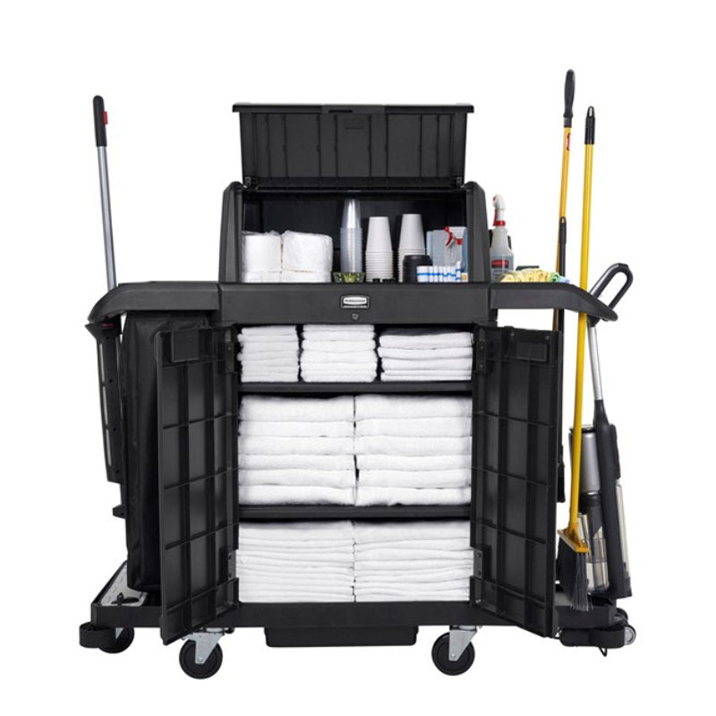 Full Size Housekeep Cart w Hood & Doors Image 1