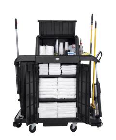 Full Size Housekeep Cart w Hood & Doors Image 1