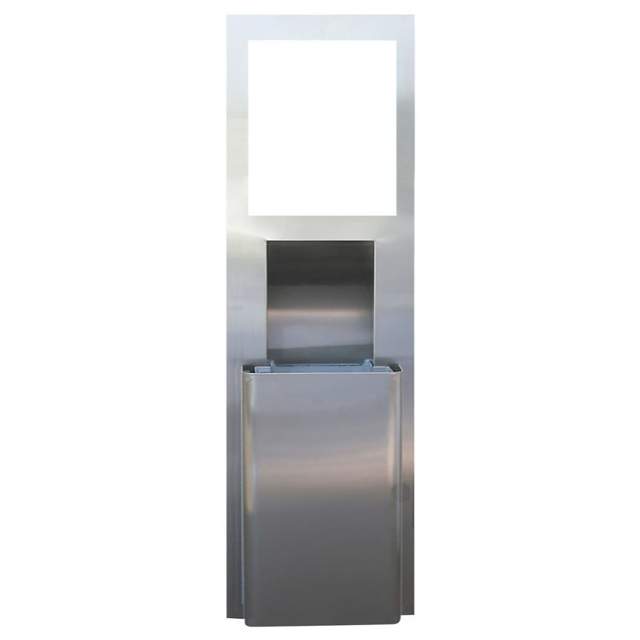 Scott® Pro Stainless Steel Recessed Wall Unit with Trash Receptacle, Hard Roll Towel Dispenser