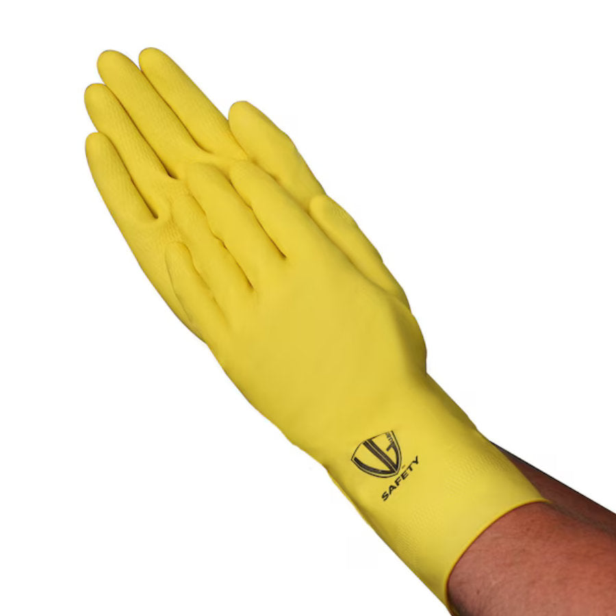 12mil Latex Yellow LG;Flocklined Chem Resis Image 1