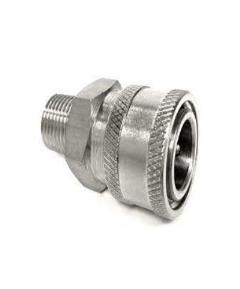 COUPLER, 1/4" MALE, STAINLESS Image 1