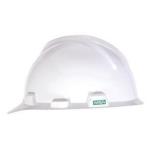MSA V-Gard Poly Cap;Hard Hat Wht Image 1