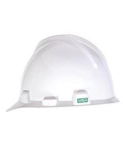 MSA V-Gard Poly Cap;Hard Hat Wht Image 1