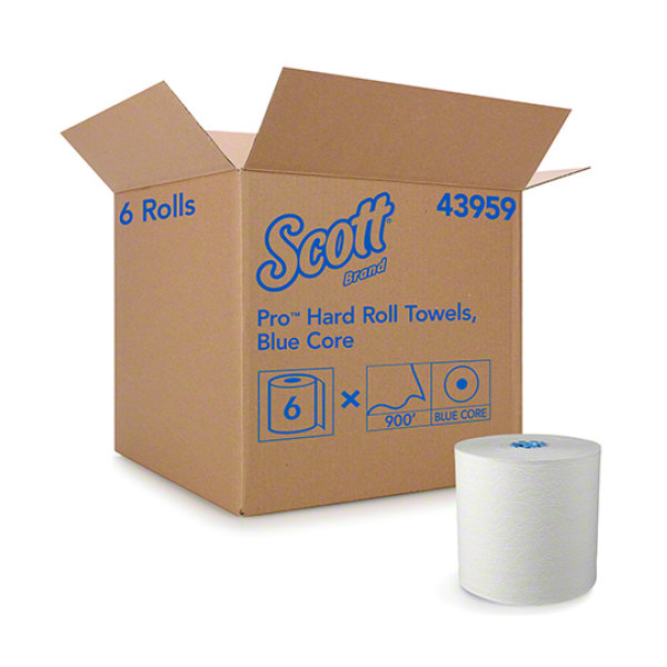 6/CS Scott Pro Hard Roll Paper Towel Wht Image 1