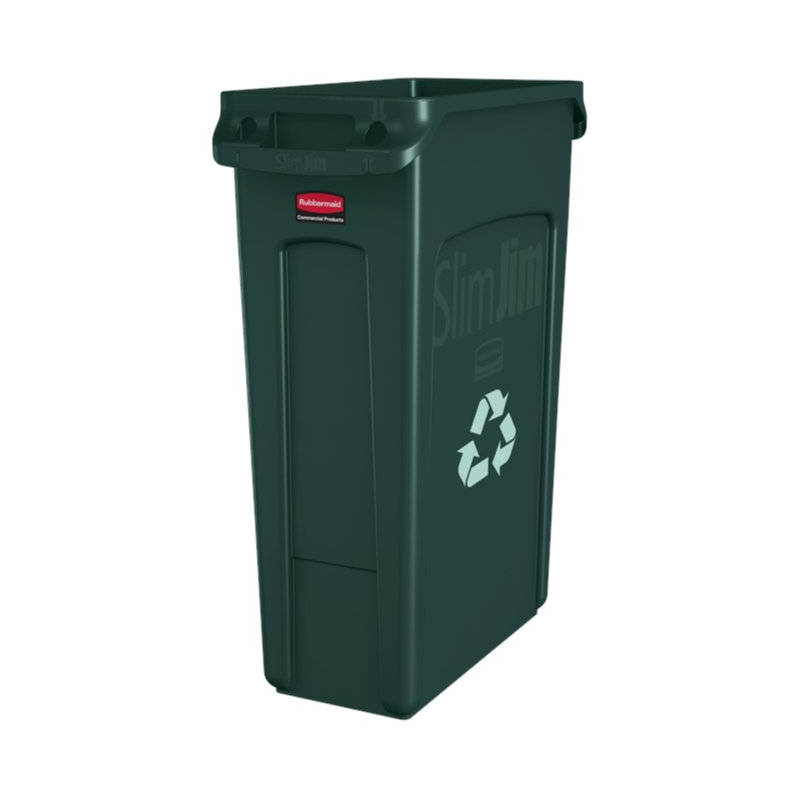 4/cs Slim Jim 23gal Recycle Bin Green Image 1