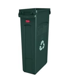 4/cs Slim Jim 23gal Recycle Bin Green Image 1