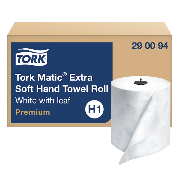 6/300 Tork ExtrSoft Hand Towel Roll Wht Image 1