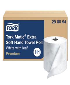 6/300 Tork ExtrSoft Hand Towel Roll Wht Image 1