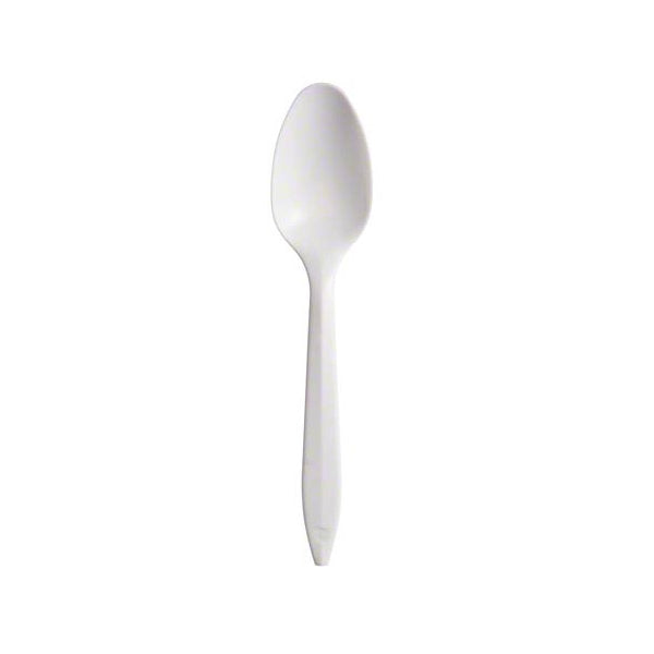 1000/cs White Medium Weight Teaspoon Image 1
